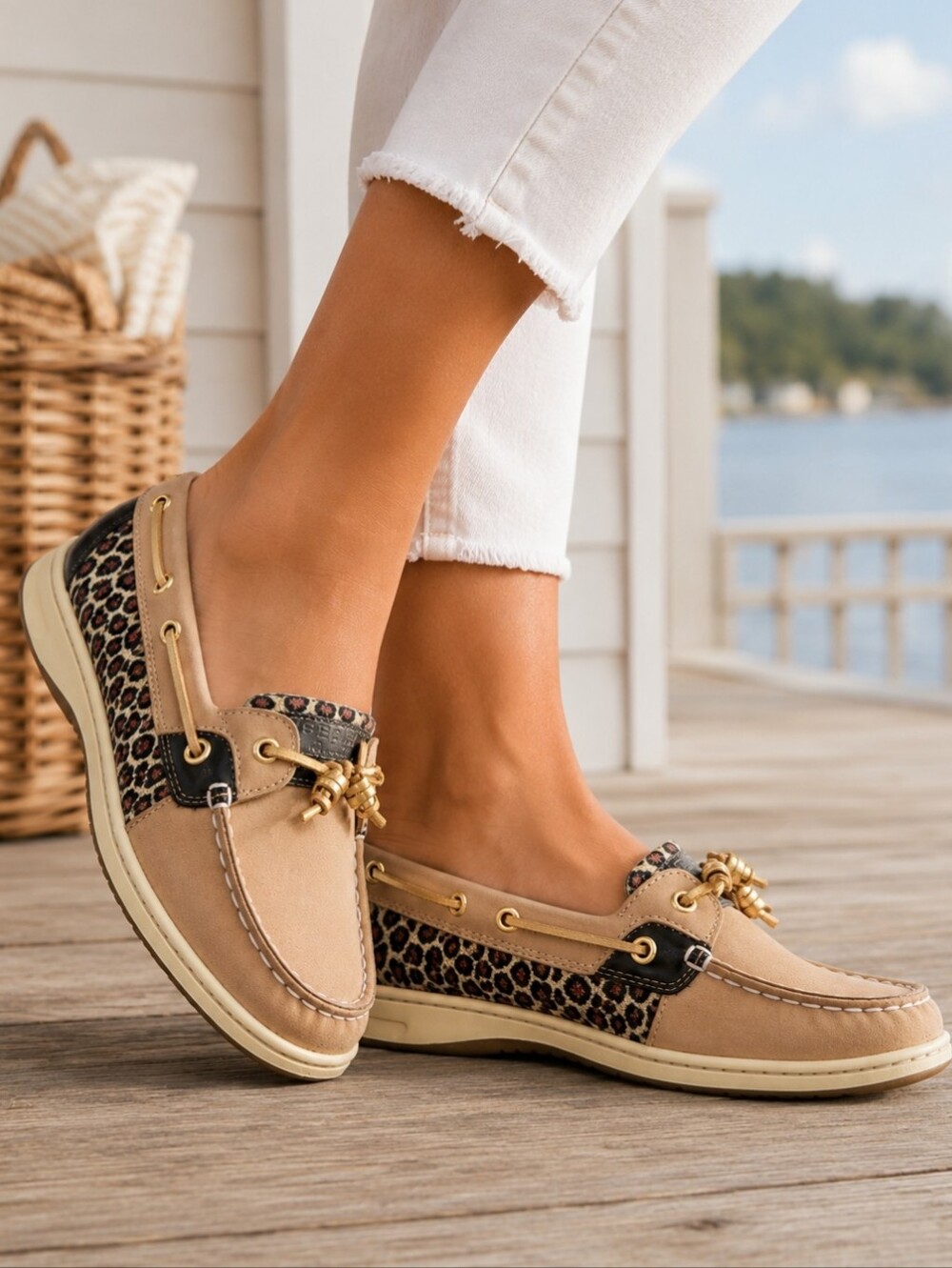 Sperry Top Sider Angelfish Jacquard Y2K Coastal Preppy Comfort Boat Shoes 7.5M